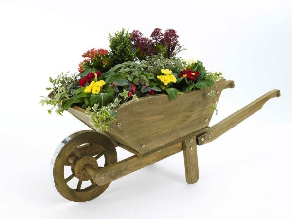 Телега с цветами иллюстрация