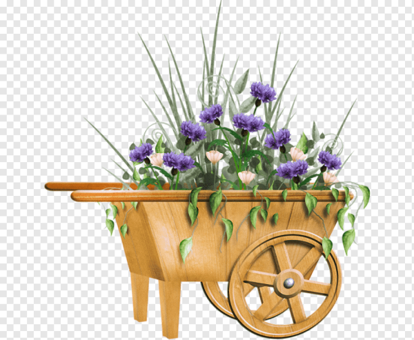 Тележка с цветами