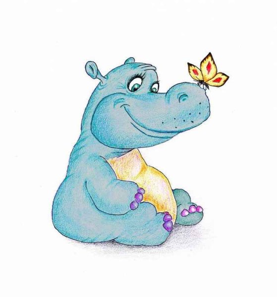 Смешные Рисованные Бегемоты