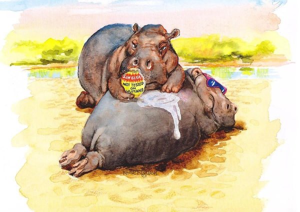 Бегемотик мультяшный