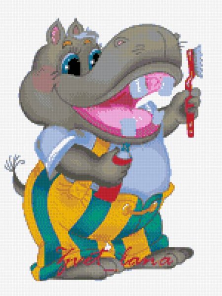 Бегемотик иллюстрация