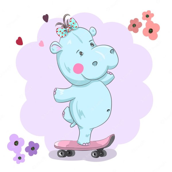 Бегемотик картинка