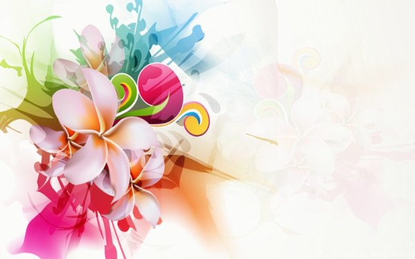 Абстрактный фон с цветами