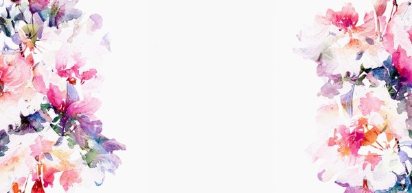 Акварельный фон с цветами