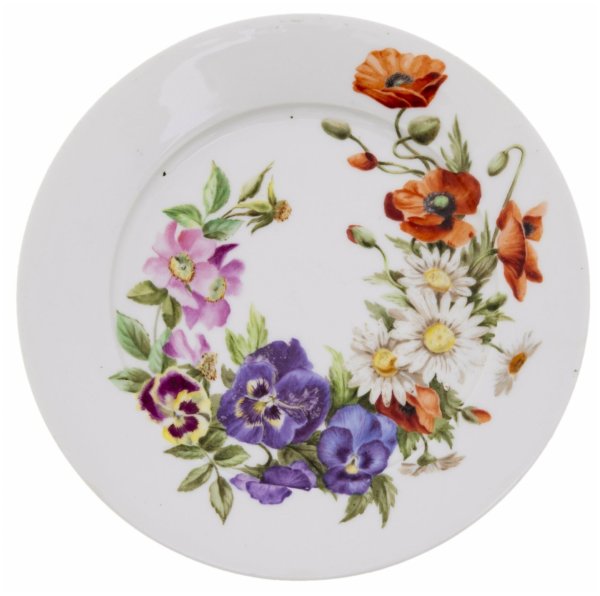 Тарелка с цветами рисунок