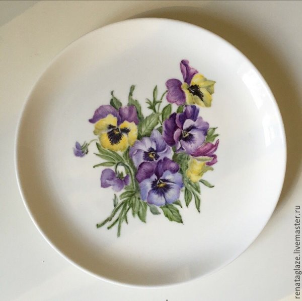 Тарелки Анютины глазки Дулево