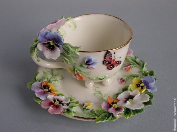 Цветы в овале для декупажа