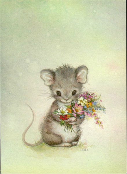 Милые иллюстрации мышонка