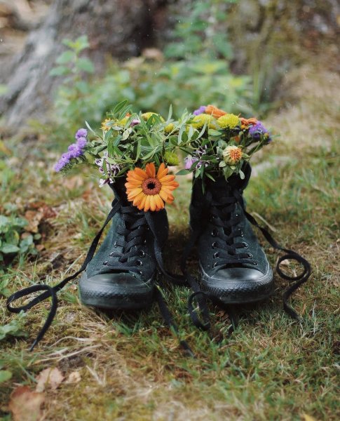 Башмаки с цветами