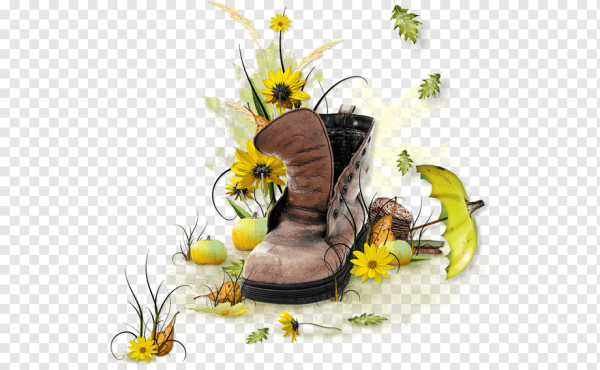 Цветы в ботинках на даче