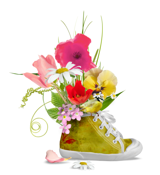 Обувь с цветами