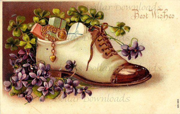 Композиция из цветов в сапожках