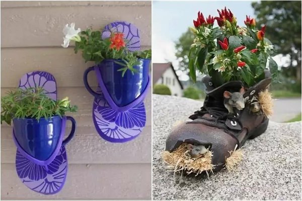 Цветы в ботинках