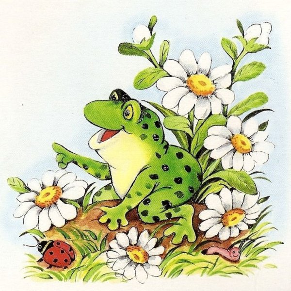 Сказочное болото с лягушками