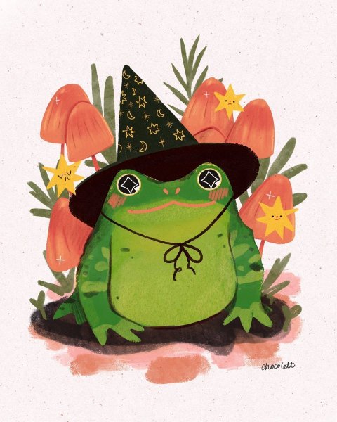 Жаба с цветком