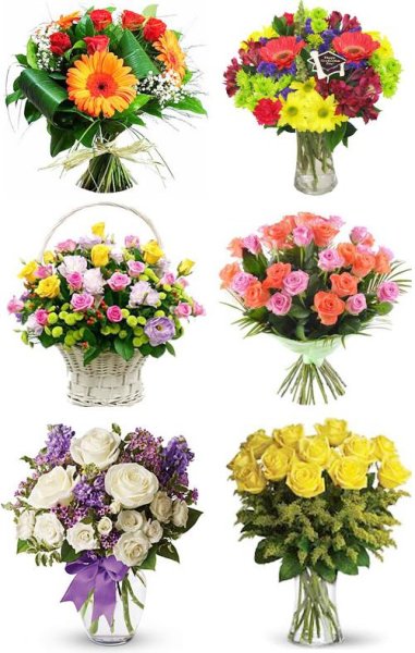 Стильный букет цветов