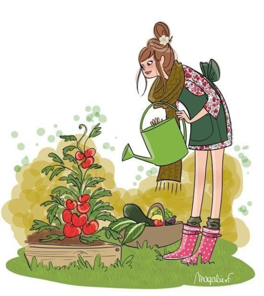 Девушка огородница
