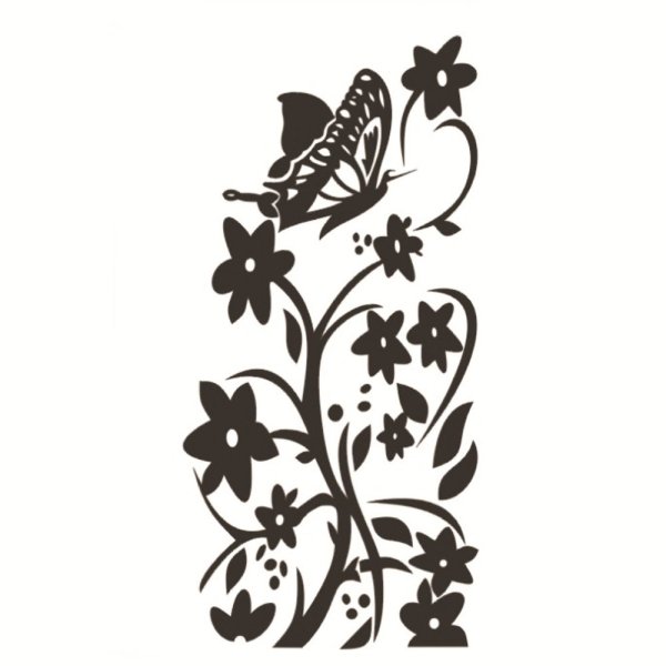 Наклейка на холодильник цветы