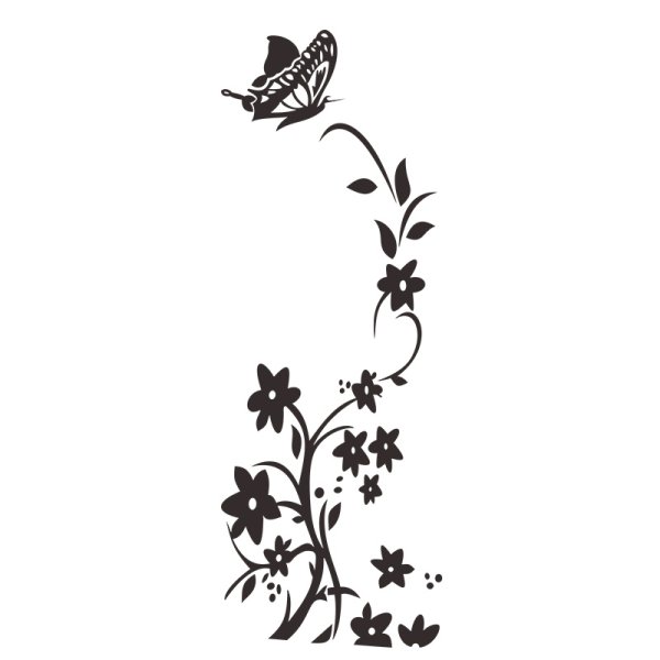 Наклейка на холодильник цветы