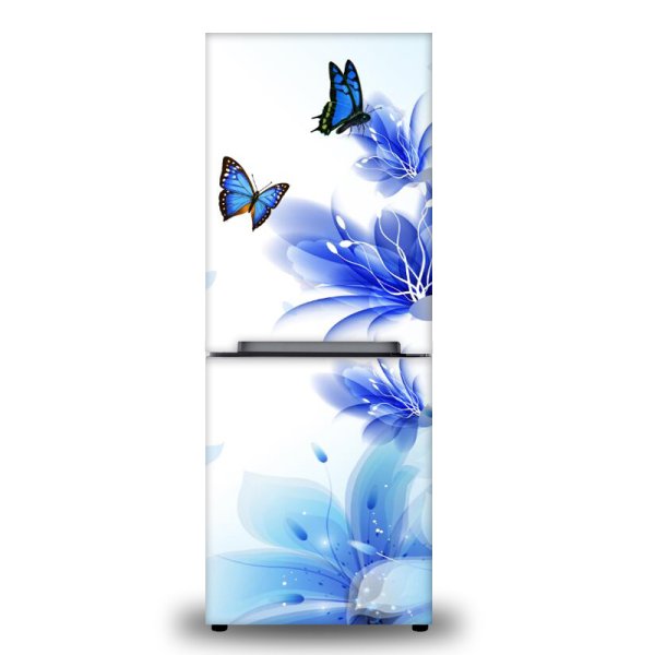 Крутой холодильник с яркими цветами