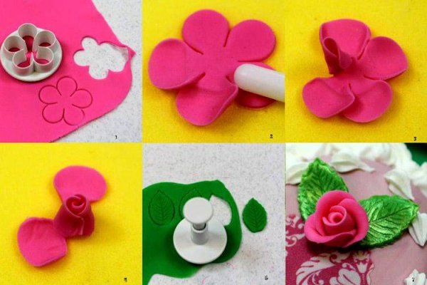 Торт с мастичными цветами