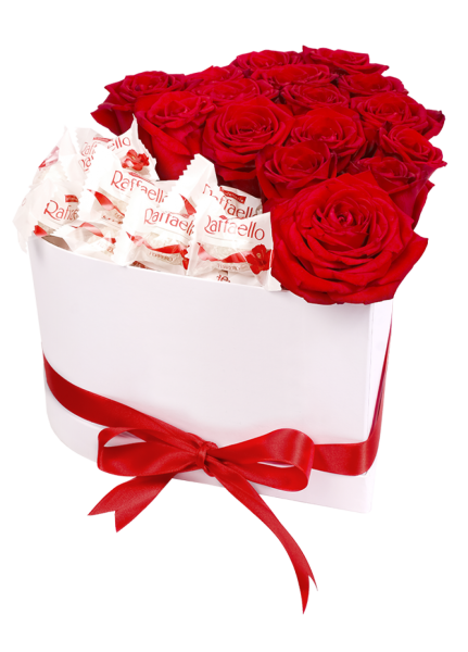 Букет в коробке с Рафаэлло