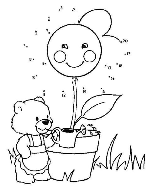 Мишка Тедди коричневый с цветочком рисунок