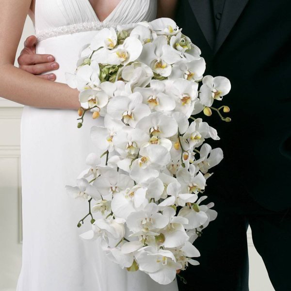 Свадебный букет на белом фоне