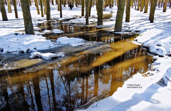 Тает снег весной