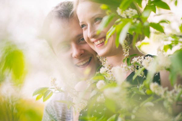 Мужчина и женщина зима