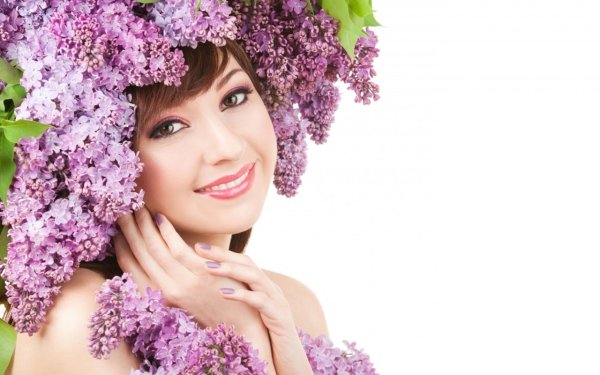 Женщина с цветами Весна