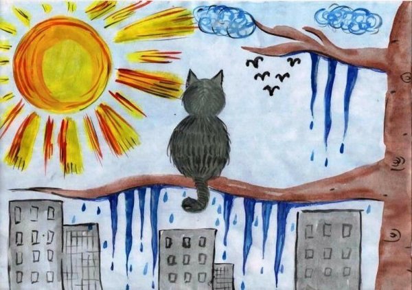 Весенние занятия людей