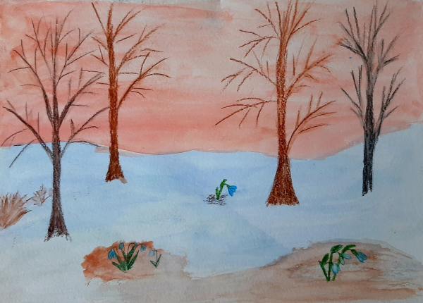 Детские рисунки Весна