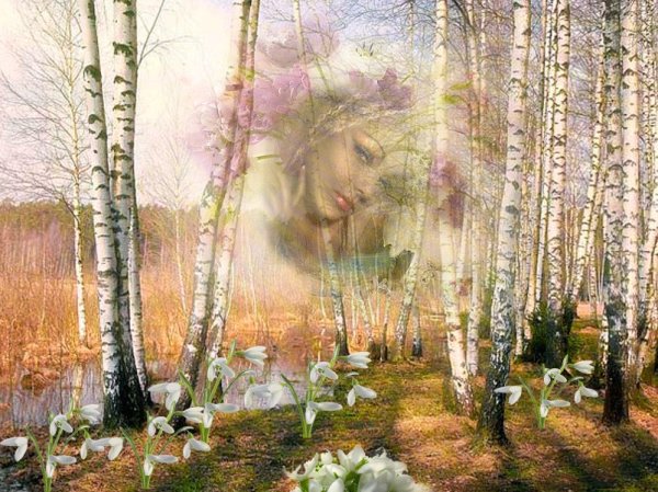 Весенний пейзаж детский