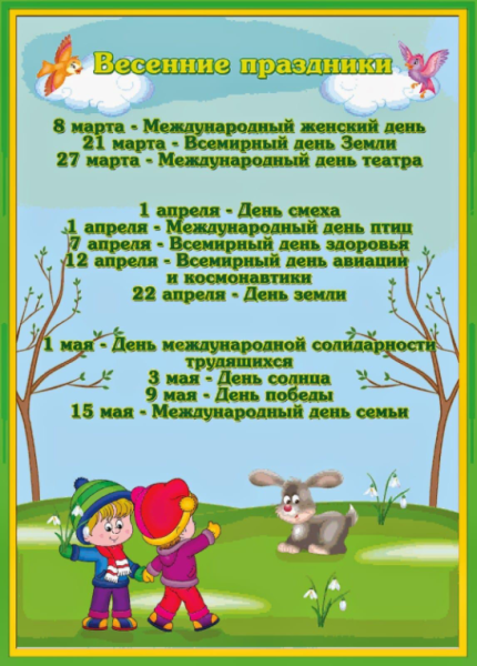 Календарь природы Весна