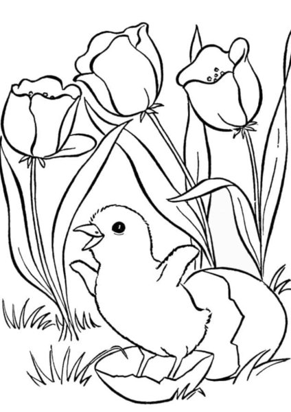 Раскраски для детей на тему Весна