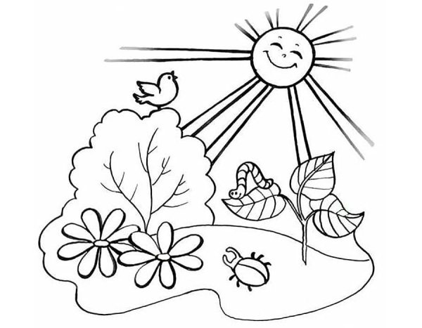 Раскраска природа для детей