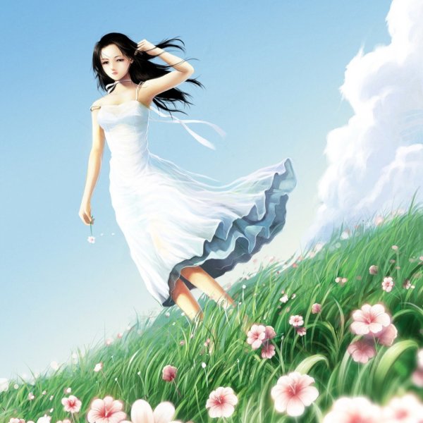 Весна девушка со спины