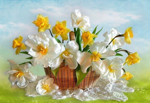 Открытки с весенними цветами