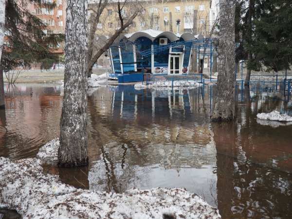 Микрорайон весенний Новосибирск зимой