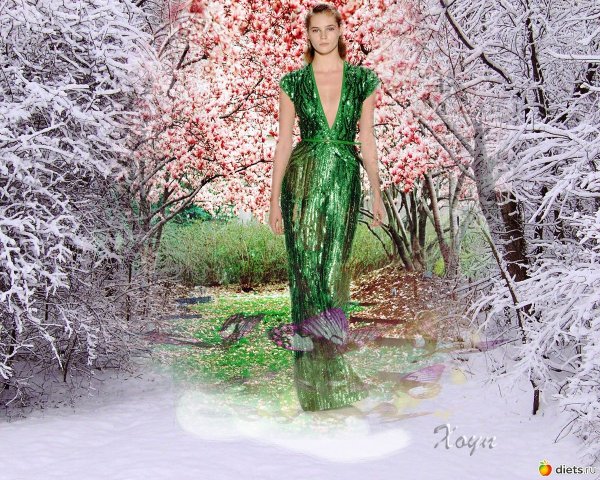 Девушка зима Весна