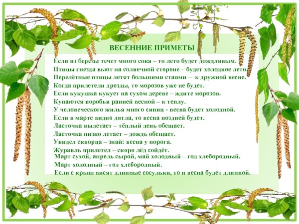 Плакат. Времена года