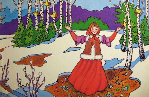 Рисование весеннего пейзажа