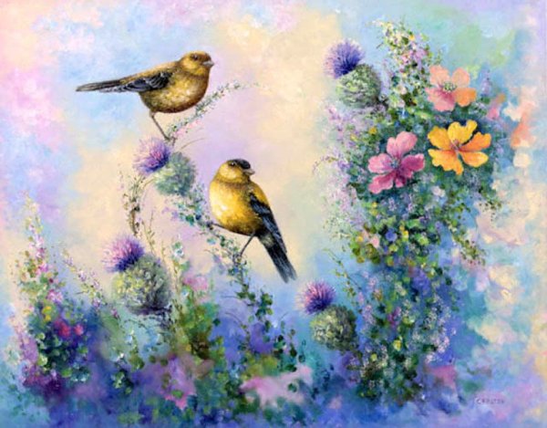 Птицы и бабочки в живописи