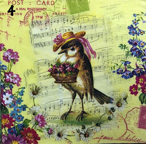 Птицы в цветах в живописи