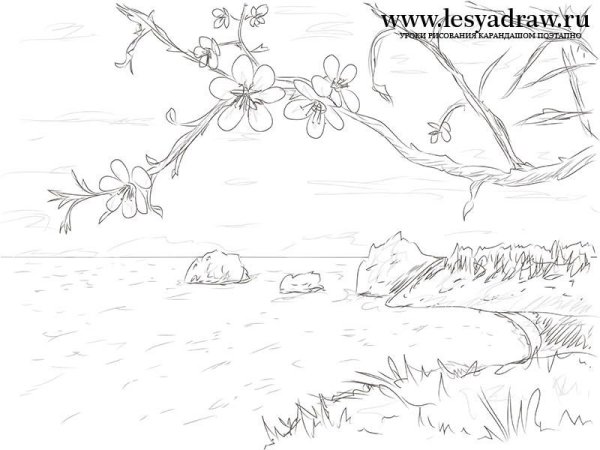Ютуб видео: Как нарисовать весенний пейзаж гуашью #2. Как нарисовать весну — Уроки рисования
