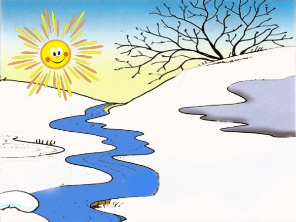 Пейзаж Весна для детей