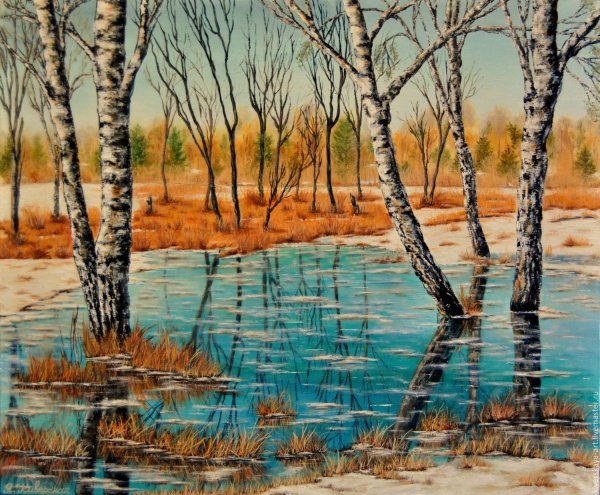 Весенний пейзаж для детей