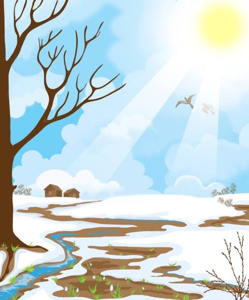 Картина весеннего леса для детей