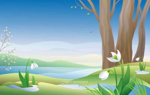 Фон для аппликации Весна